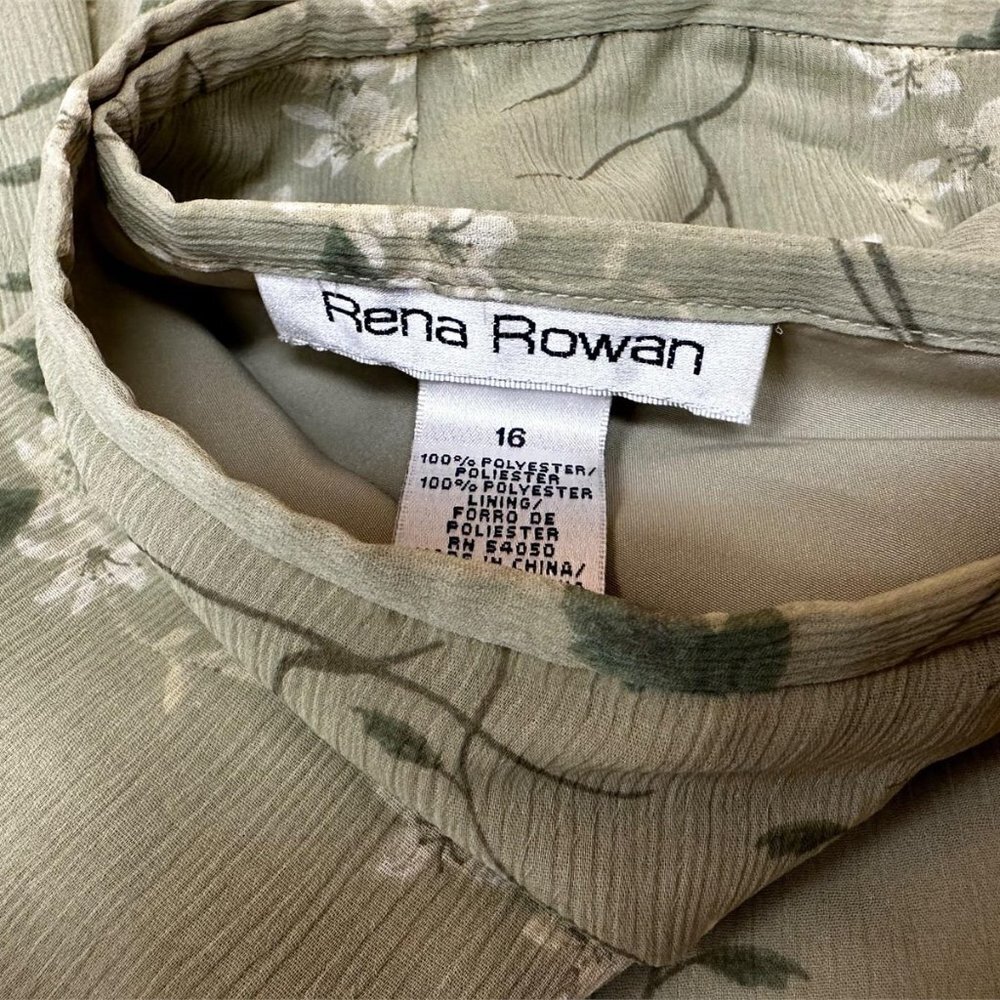 BOGO Rena Rowan Grey BOHO Floral Flowy Skirt 100% Polyester Size 16 - Picture 2 of 2